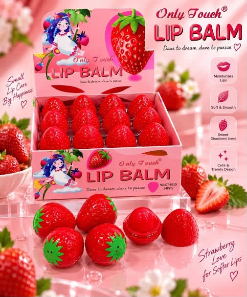 Only Touch Strawberry-Shaped Lip Balm