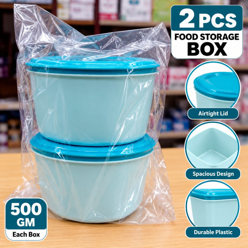 2-Piece Plastic Food Storage Box Set